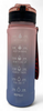 WATER BOTTLE 2255P TWO TONE PLASTIC 800ML 7.5 X 24.5CM LARGE / Black Cap