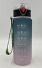 WATER BOTTLE 2252P TWO TONE PLASTIC 800ML 7 X 23.2CM LARGE / White Base