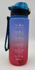 WATER BOTTLE 2252P TWO TONE PLASTIC 800ML 7 X 23.2CM LARGE / White Base