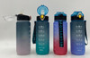 WATER BOTTLE 2252P TWO TONE PLASTIC 800ML 7 X 23.2CM LARGE / White Base