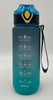 WATER BOTTLE 2252P TWO TONE PLASTIC 800ML 7 X 23.2CM LARGE / White Base