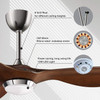 FAN 52" CEILING REIGA YFT-7062-HP BROWN