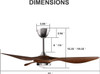 FAN 52" CEILING REIGA YFT-7062-HP BROWN