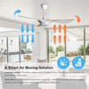 FAN 52" CEILING REIGA YFT-7062-WH WHITE