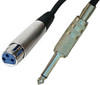 LEAD XLR FEMALE TO 1/4 MALE MONO 20' MC-10-20 STUDIO Z