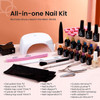 Nail Beetles Gel Polish Kit w/36W Lamp 12 Colors