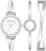 Watch Women Anne Klein Crystal Accent Bangle Set Silver White