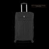 LUGGAGE SUITCASE TUCCI Italy LARGE 28" DIVISO T0357-28IN-BLK FABRIC 4 WHEEL SPINNER BLACK