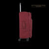 LUGGAGE SUITCASE TUCCI Italy MEDIUM 24" DIVISO T0357-24IN-RED FABRIC 4 WHEEL SPINNER RED