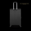 LUGGAGE SUITCASE TUCCI Italy CARRY ON 18" DIVISO T0357-18IN-BLK FABRIC 4 WHEEL SPINNER BLACK