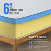 MATTRESS QUEEN SK HOME COLLECTION SKHC-F023-QUEEN 60" X 80" X 6" MEMORY FOAM INFUSED GEL COOLING IN BOX