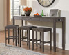 Dining Set Signature Design by Ashley Rokane w/Counter Height  Stools D388-223