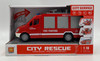TOY FIRE FIGHTING TRUCK CITY RESCUE SERVICE 1:16 SCALE WENYI OPEN DOOR FRICTION POWERED WY595A CXL200-7B