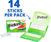 TRIDENT WATERMELON TWIST FLAVOR GUM SUGAR FREE 3-PACK 42-PIECES