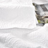 Quilt Set White King / Queen Paisley Pattern 3pc