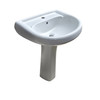 SINK WARE W/PEDESTAL TWYFORD WHITE SINGLE HOLE LARGE 21" X 17"