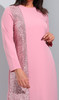 Gown Plus Abaya Dress Pink Sequin