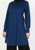 Top Tunic Plain Lilac / Navy