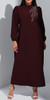 Gown Abaya Evening Plus Dress Plum