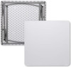 TABLE FOLDING PLASTIC WHITE Y39 ZDZ-816 3FT STRAIGHT SQUARE 33.5" X 33.5" X 27.5"
