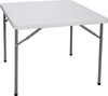 TABLE FOLDING PLASTIC WHITE Y39 ZDZ-816 3FT STRAIGHT SQUARE 33.5" X 33.5" X 27.5"
