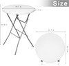 TABLE FOLDING PLASTIC WHITE COCKTAIL Y39 ZDZ-812 2.6FT STRAIGHT ROUND 31.5" X 43.5"