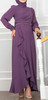 Dress Faux Wrap Purple / Pink / Black / Navy Blue