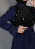 Dress Evening Occasion Navy Sequin