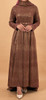 Dress Evening Sparkle Brown / Gold w/belt