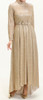 Dress Evening Sparkle Brown / Gold w/belt