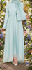 Dress Evening Lined Sparkle with Bow Belt Mint / Blue