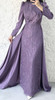 Dress Evening Occasion Satin Gold / Olive / Lilac