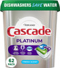 Dishwasher Detergent Cascade Platinum 62 Pods