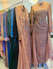 Dress Evening Occasion Organza Beaded Blue / Black / Taupe
