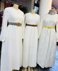 Dress White Tie Sleeve Textured / 38 / 38 / 38