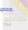 COMPUTER PRINTER PAPER ALLIANCE 9 1/2" X 11 3-PLY 91193 1200PCS PREMIUM CARBONLESS WHITE CANARY PINK