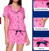 Women PJ/Loungewear Set US Polo Shorts Pink/Blue Stripe