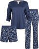Women PJ/Loungewear Set Steve Madden 3pc Navy