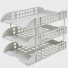 STATIONERY FILE TRAY DELI 9217 3-TIER GREY