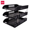 STATIONERY FILE TRAY DELI 9217 3-TIER BLACK