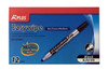 STATIONERY WHITEBOARD DRY ERASE MARKER BEIFA A+ PLUS BLACK EASYWIPE BY237800 BULLET NIB 12PCS BOX