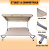 BEACH LOUNGE BED HJ-6118-4 NVS23920011 200X173X155CM J6118-4