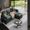 Sofa Sectional Dark Grey 3 Seat w/Storage Ottoman