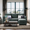 Sofa Sectional Dark Grey 3 Seat w/Storage Ottoman