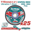 DISC 4 1/2" X 3/64" X 7/8" 25PCS THIN TOTAL TAC11011525 ULTRATHIN