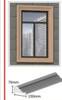 CONCRETE FINISH EXTERNAL WINDOW MOULDING SMALL 54" X 65MM WIDE