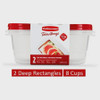FOOD BOWL RUBBERMAID TAKE ALONGS DEEP RECTANGLES 8CUPS 1.8L 2PCS 2156251
