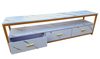 TV STAND CJ-2797-Y45 WHITE TEAPOY