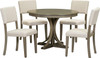 Dining Set Round 5pc Taupe