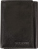 Wallet Men Steve Madden RFID Trifold Dark Brown / Black Leather with Id Window